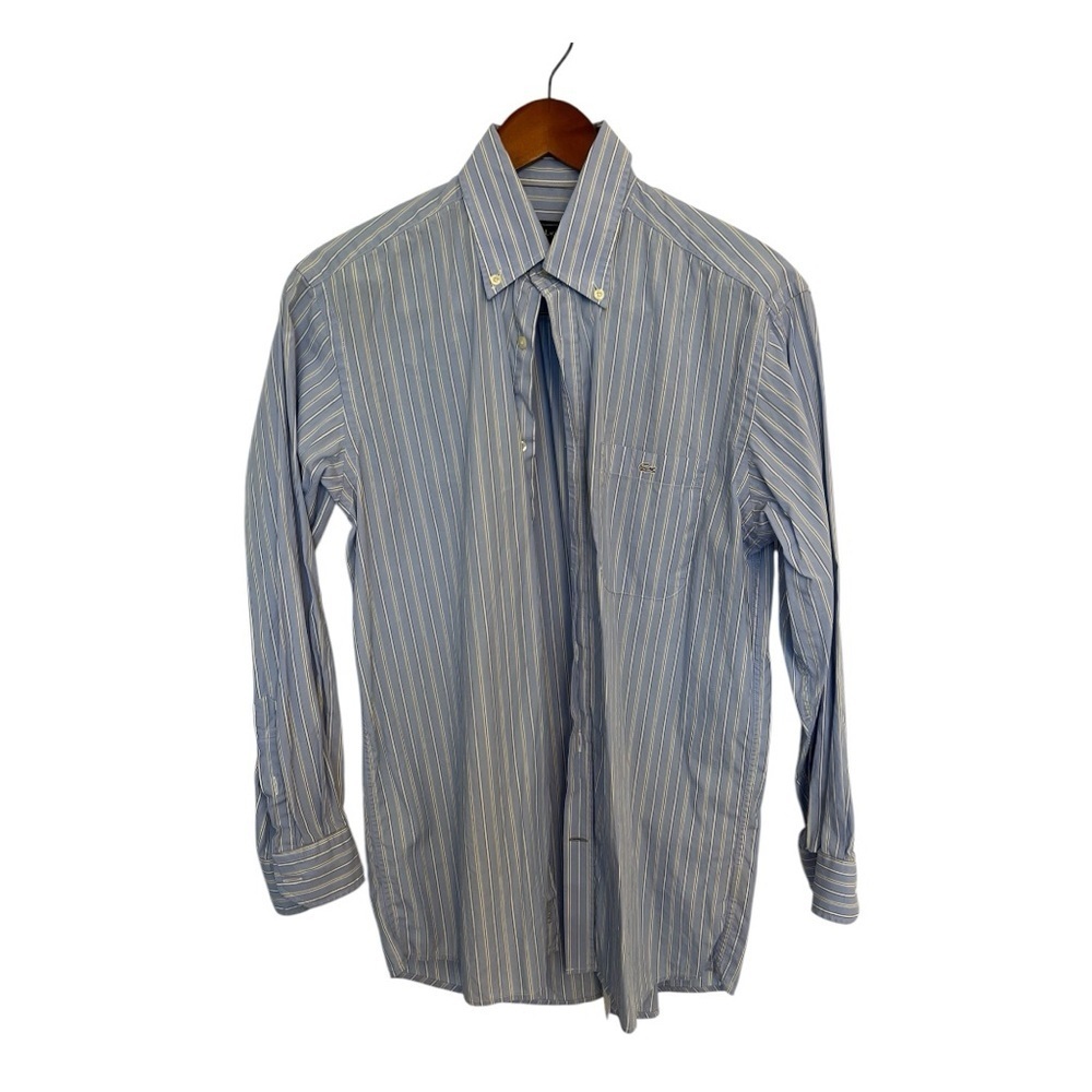 Lacoste Men's Blue Striped Shirt size 39